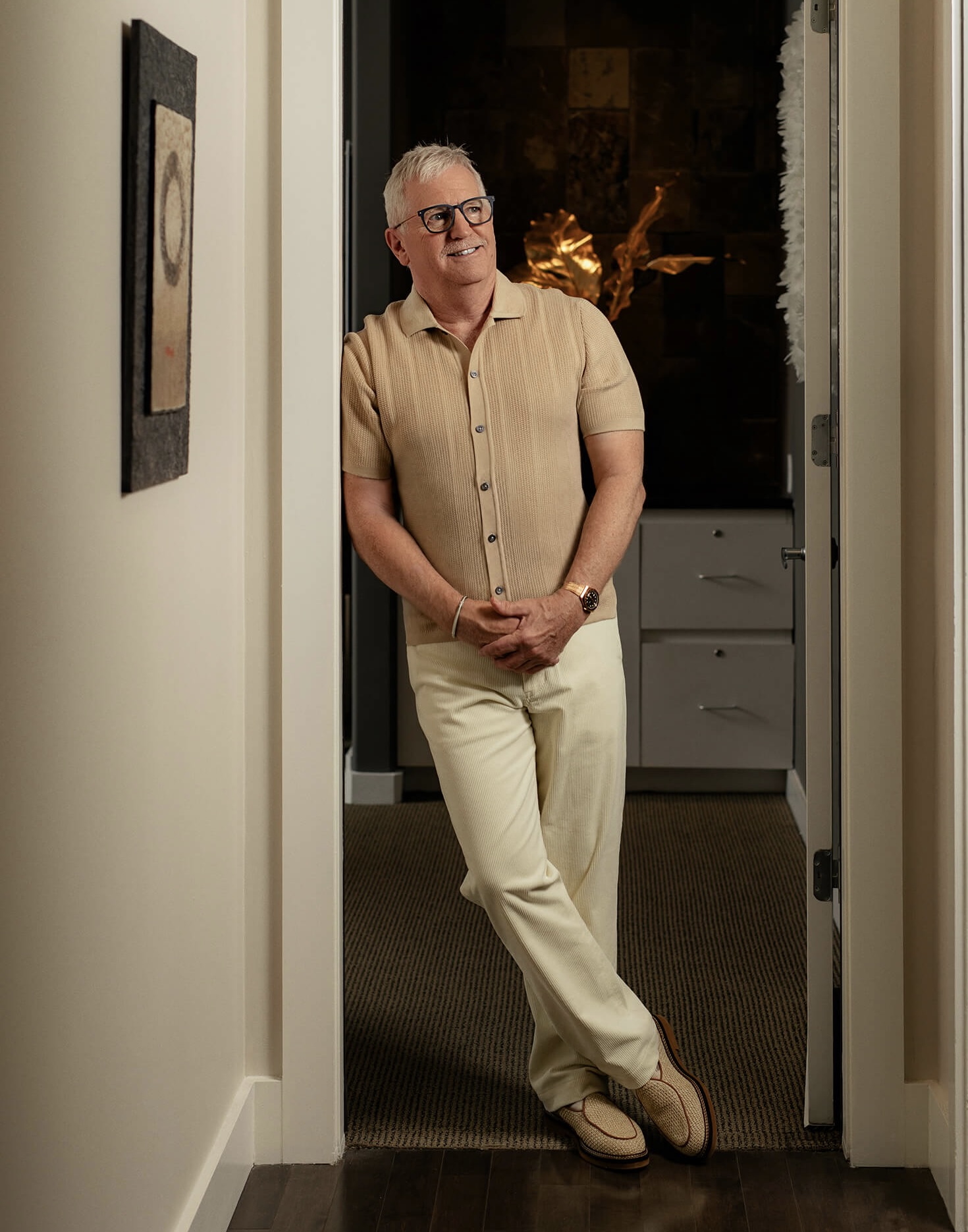 Randel Porter standing in a doorway in his office