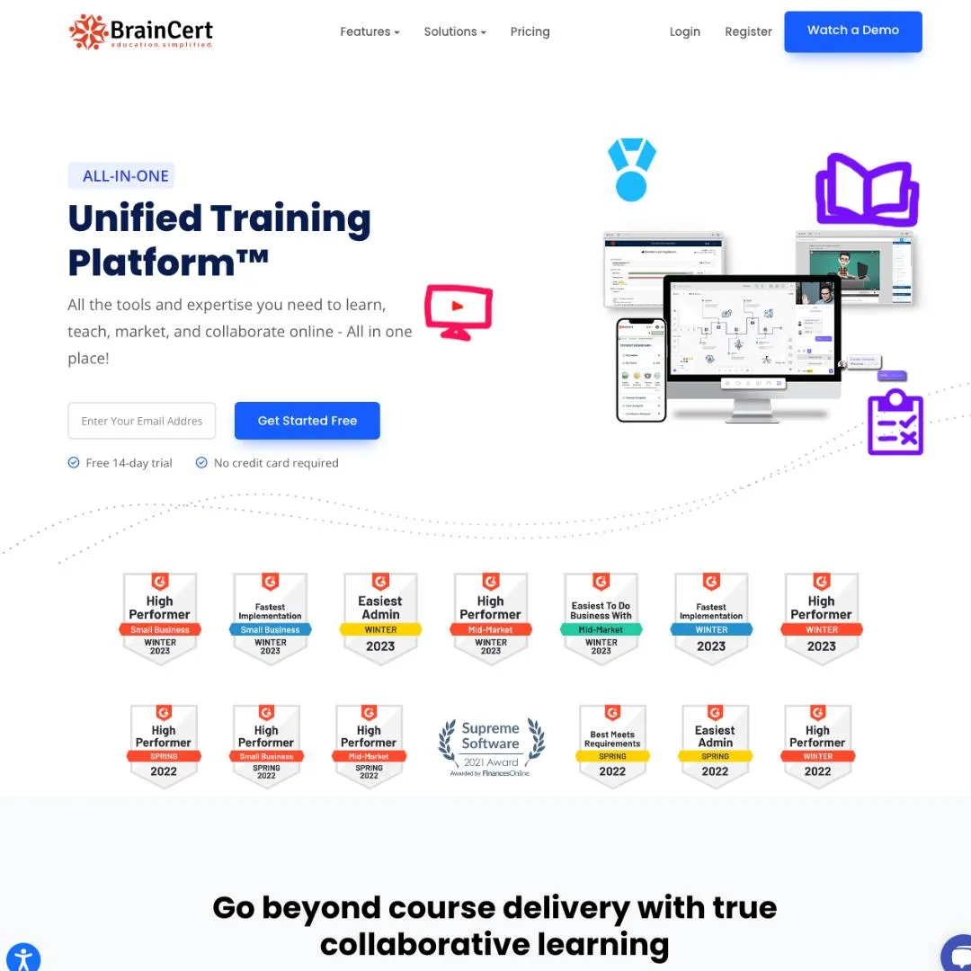 BrainCert website course creation services