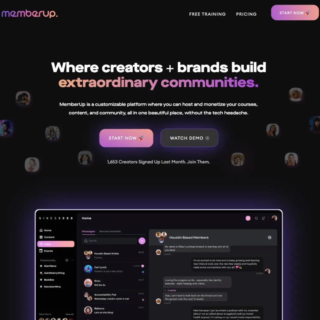 MemberUp course creation services