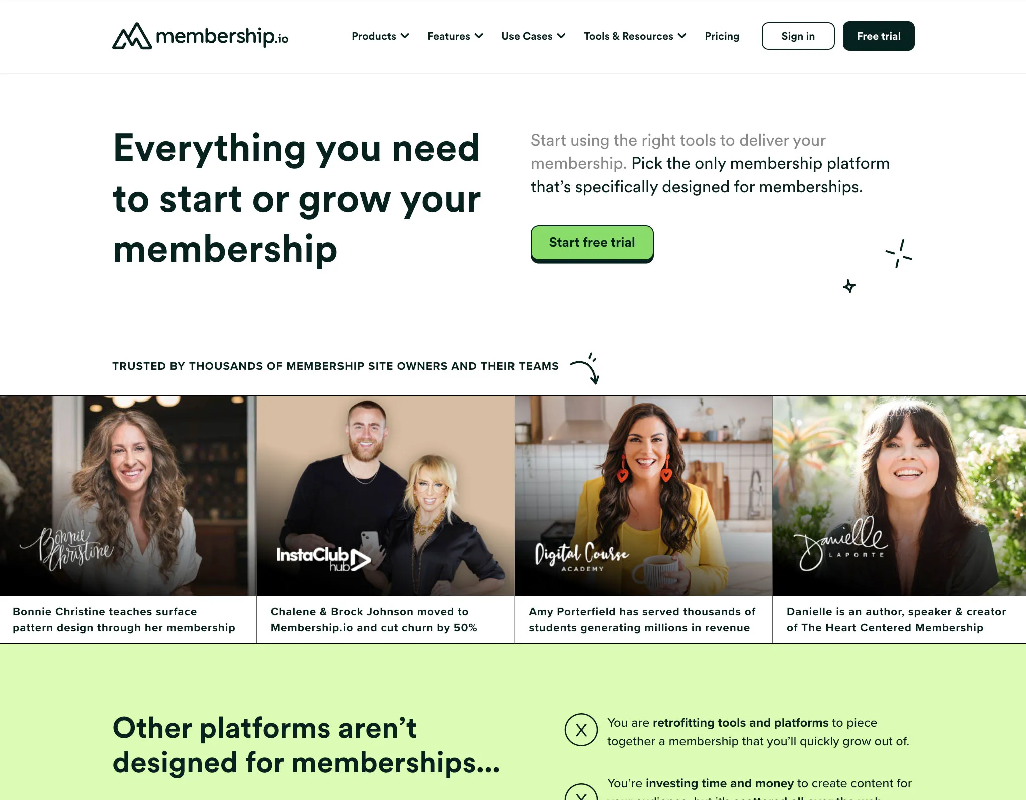 membership.io course creation services x course co
