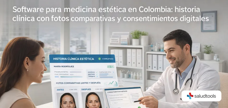 Software para medicina estética con historia clínica y fotos comparativas — Saludtools