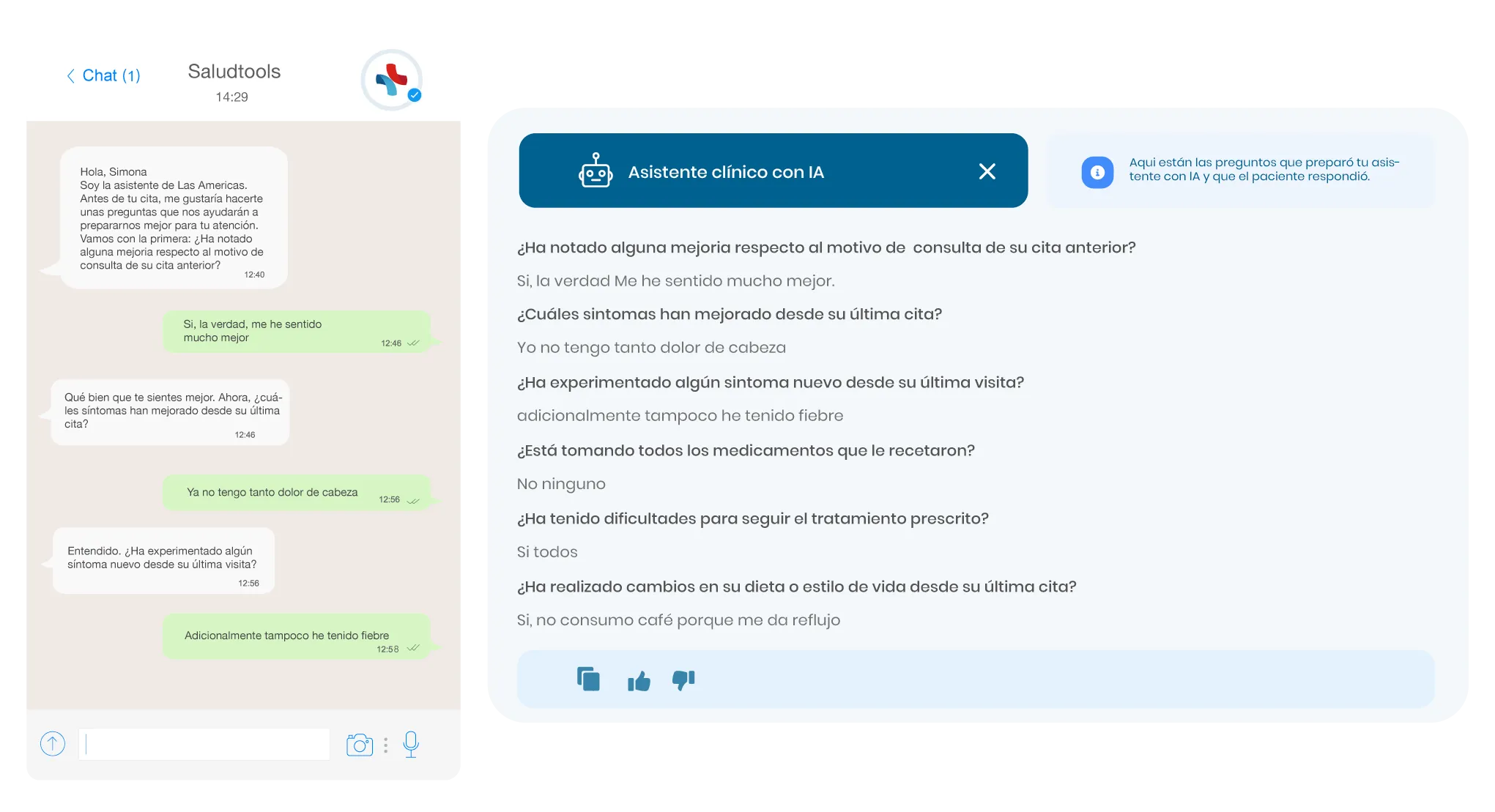 Inteligencia artificial en la consulta médica que transcribe automáticamente la atención del paciente y completa los campos de la historia clínica con solo la voz del médico.