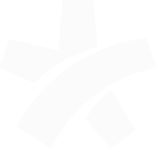 Black and white pixelated snowflake icon with symmetrical geometric design.