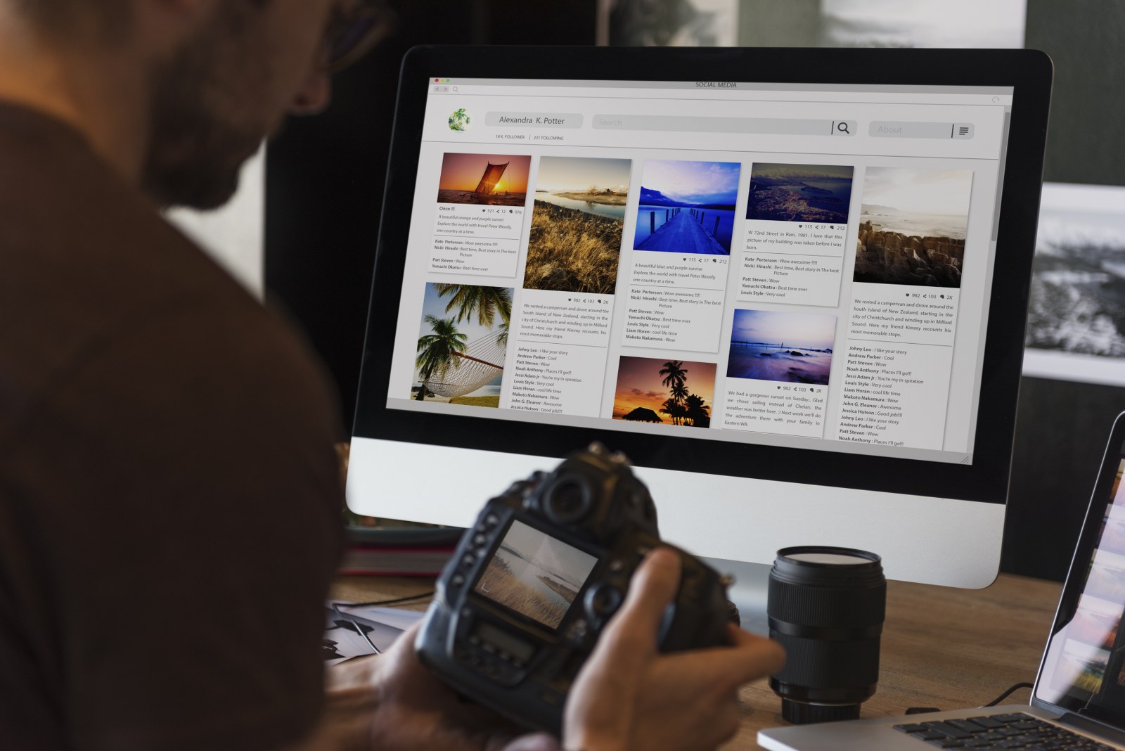 A person viewing free content while contemplating subscribing.
