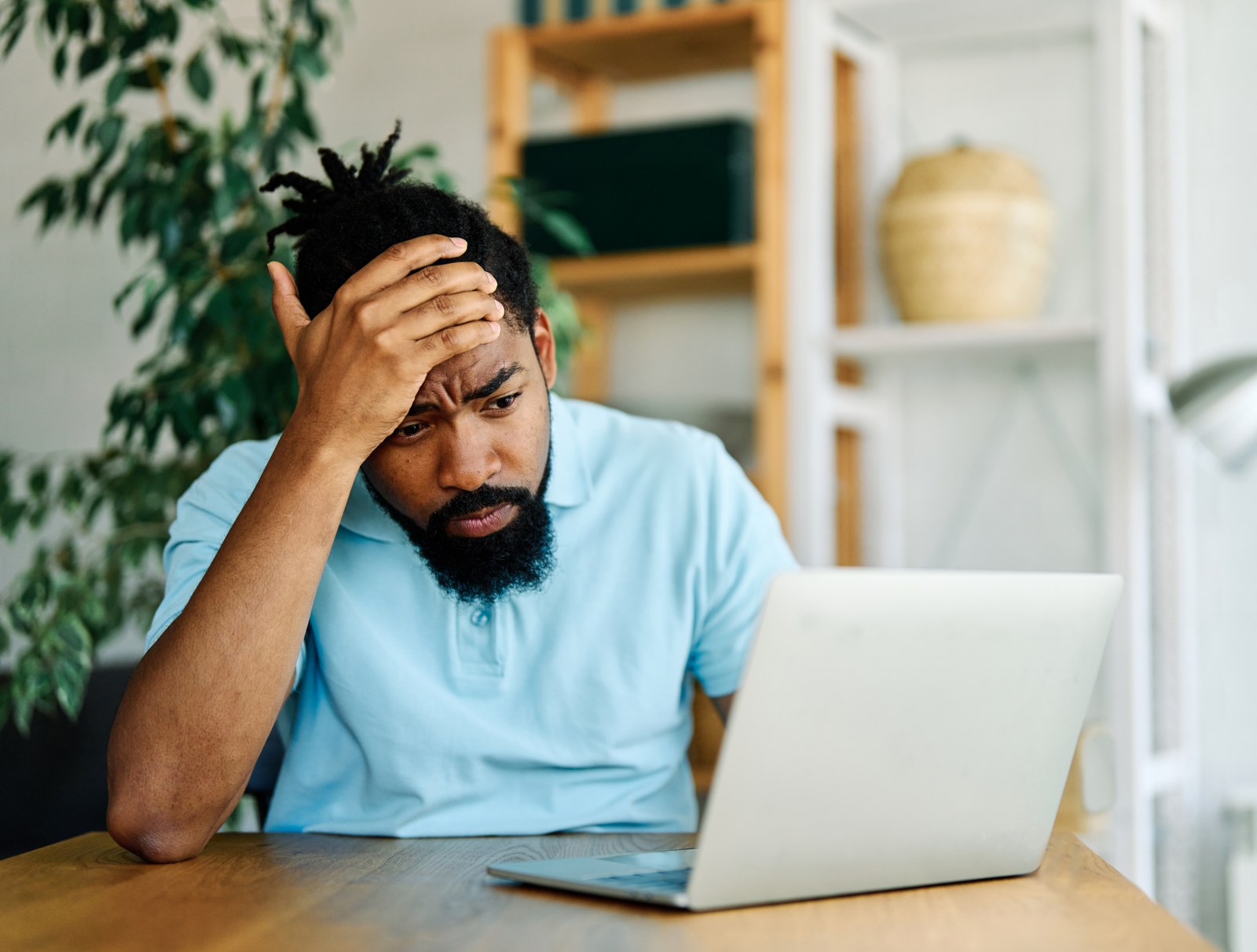 A person frustrated due to poor monetization.