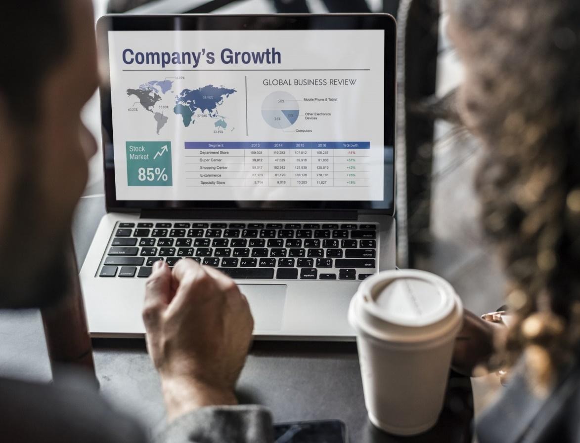 People going over the company's growth.