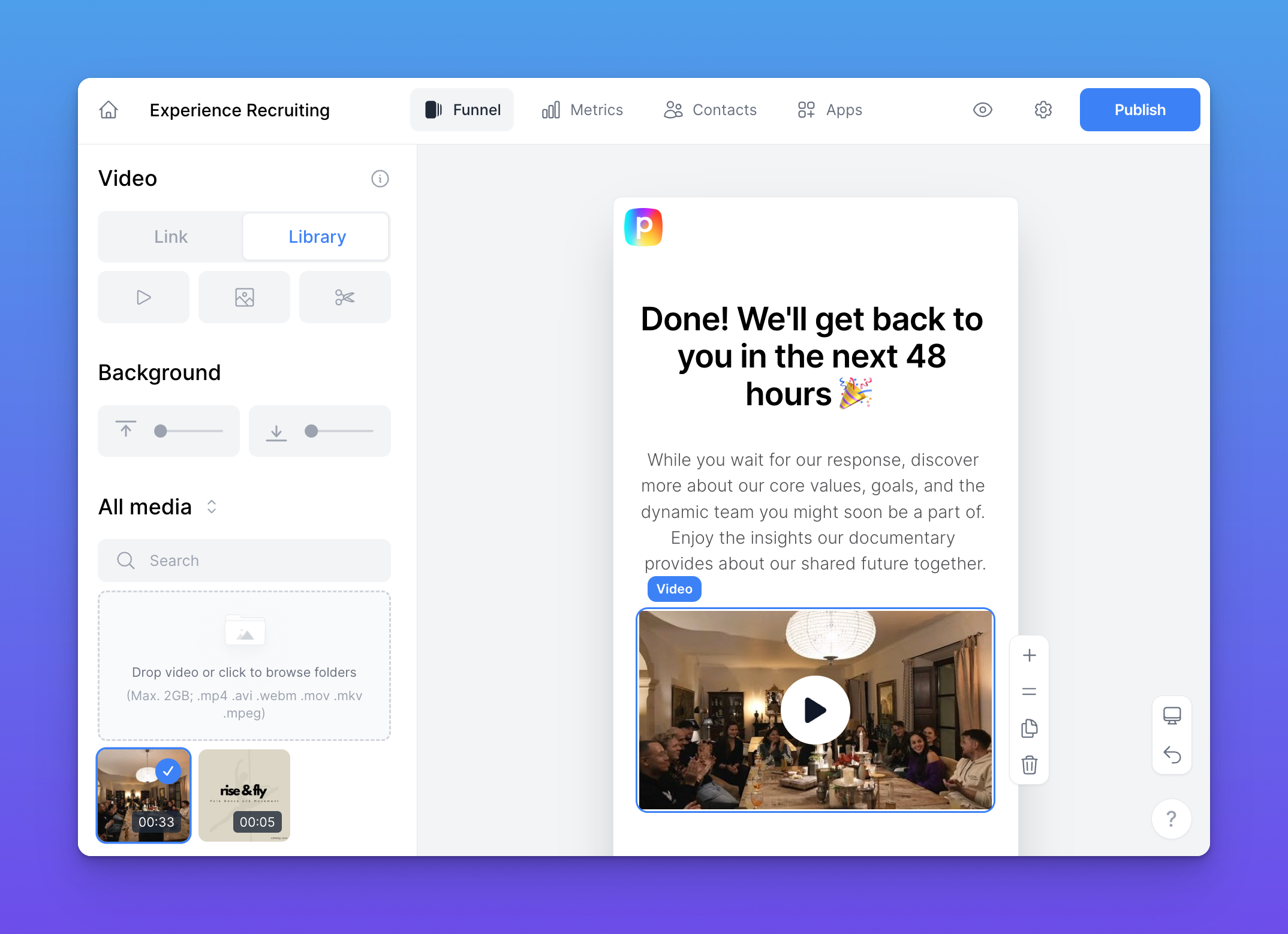 Video Hosting โ Upload and Host Videos Directly in Your Funnel ๐น