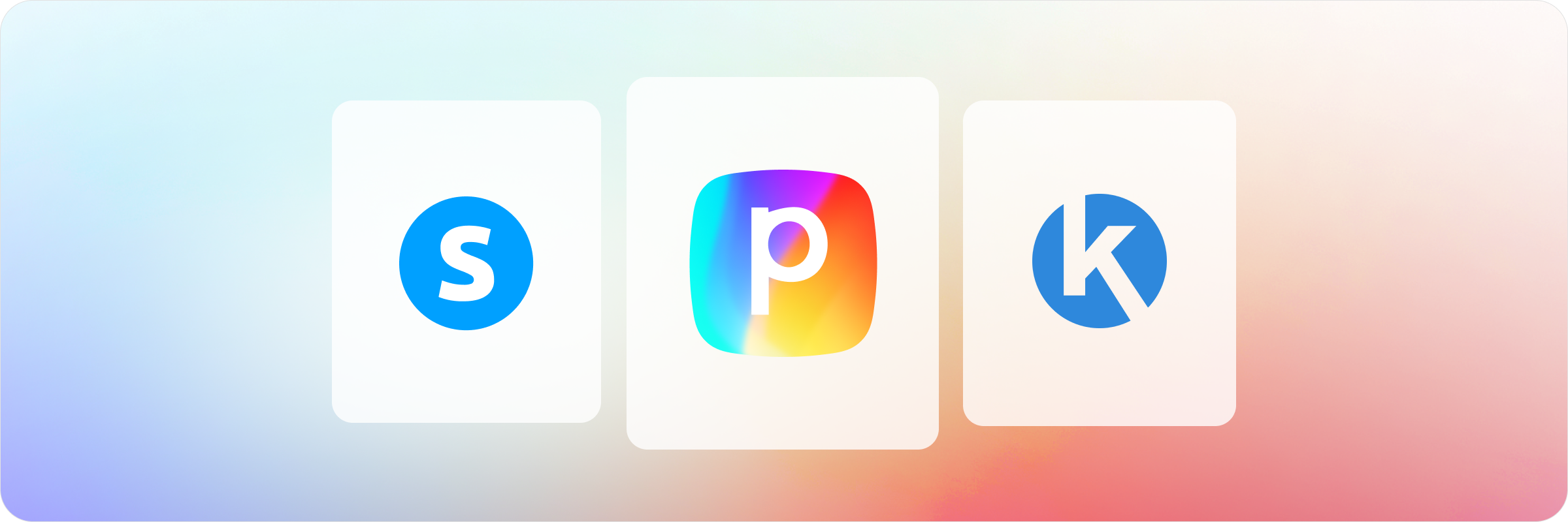 Systeme.io, Perspective, and Kartra logos side-by-side on a gradient background (comparison graphic).