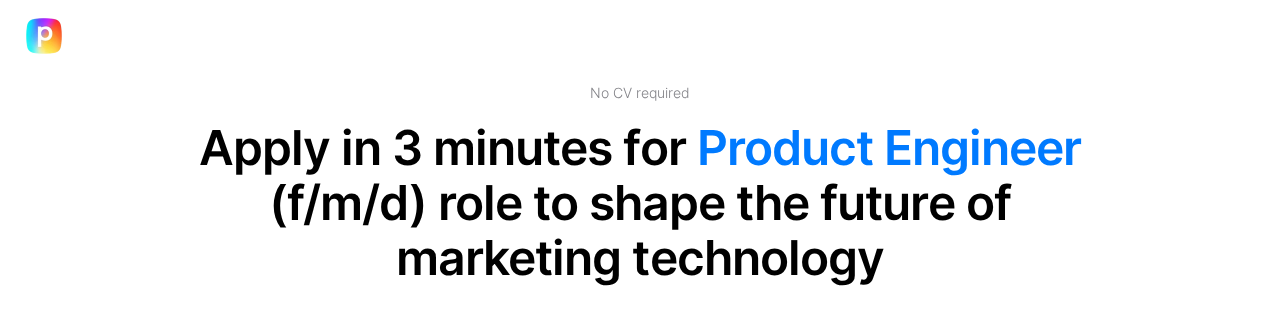 Perspective Product Engineer recruiting high converting landing pages with 3-minute apply CTA