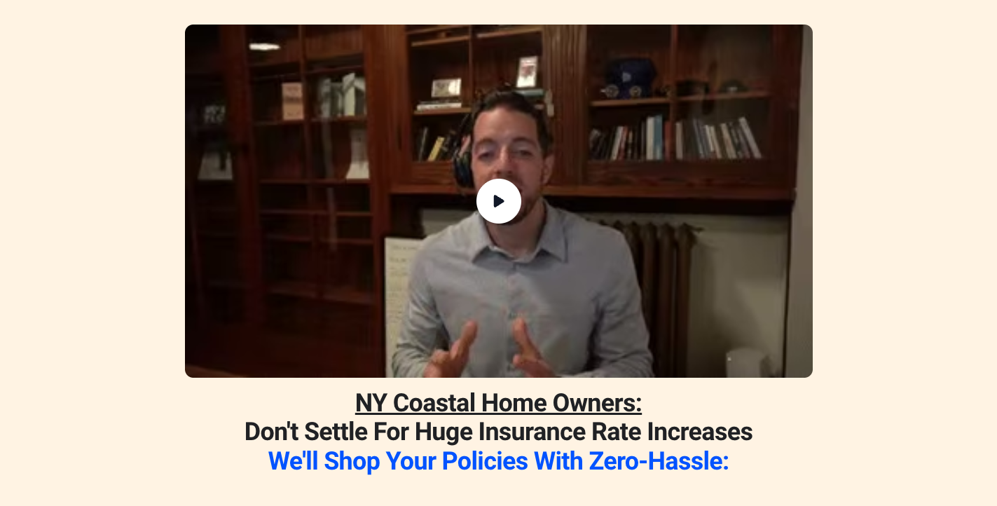 Sound Harbor coastal-specialist insurance landing page for Long Island homeowners.