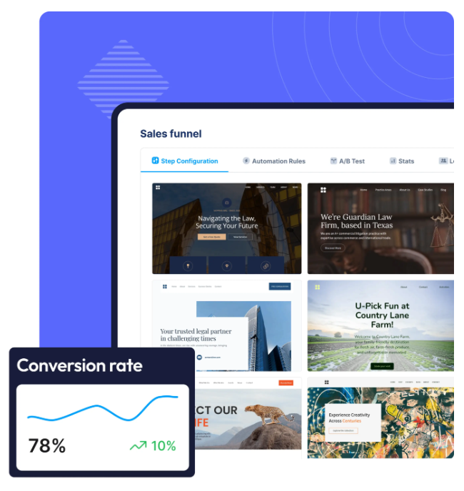 A look at the Systeme.io dashboard, one of the optimizepress alternative tested in this review