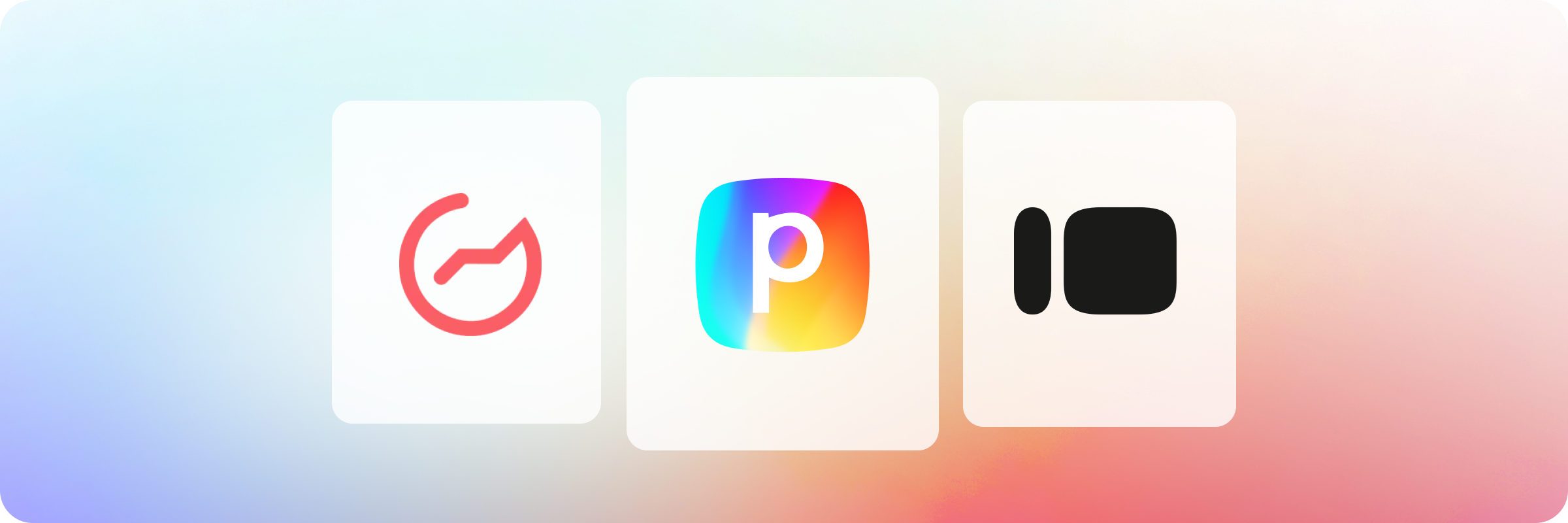 Involve.me, Perspective, and Leadpages app icons on a gradient background, representing the best Interact alternatives.