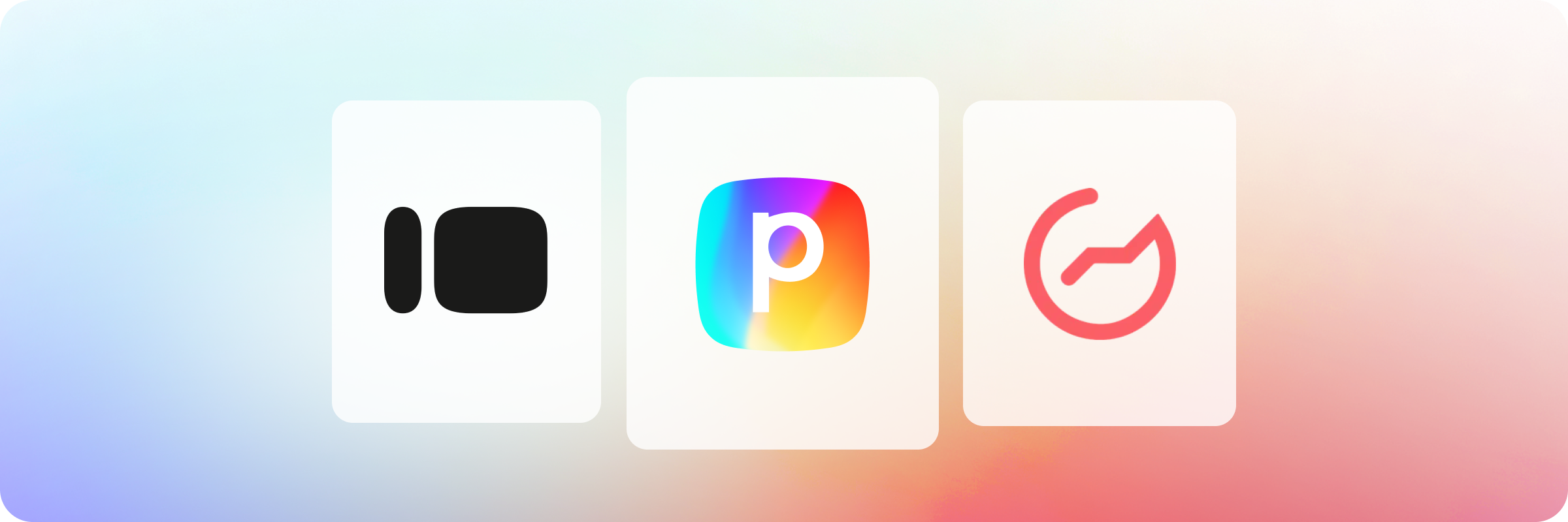 involve.me alternative: three tool logos side by side on white cards, with Perspective in the middle