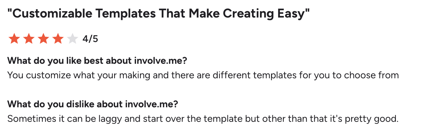 involve.me G2 review 2