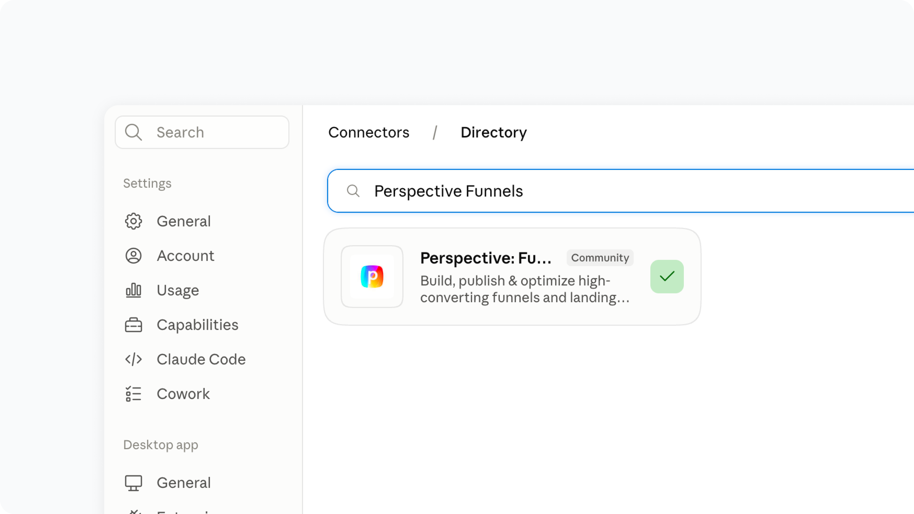 Official Anthropic Connector – Perspective in the Claude registry 🔌