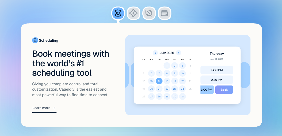 Calendly scheduling page with a booking calendar used for insurance lead generation appointments