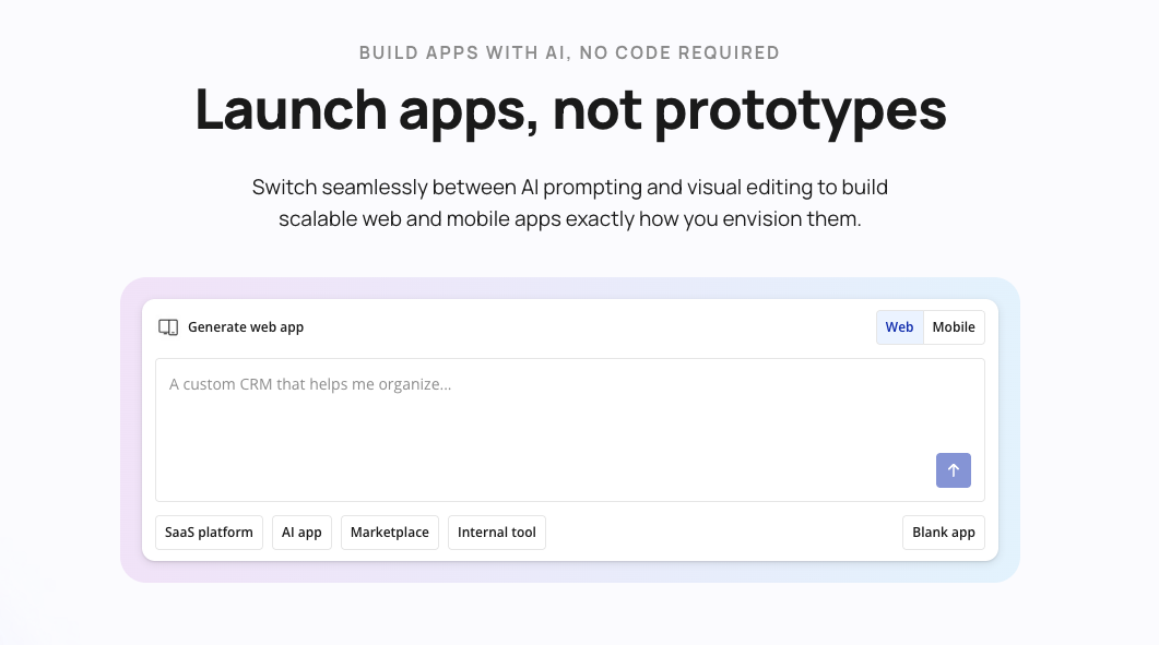 Bubble visual editor and workflow builder, included in this lovable alternatives roundup