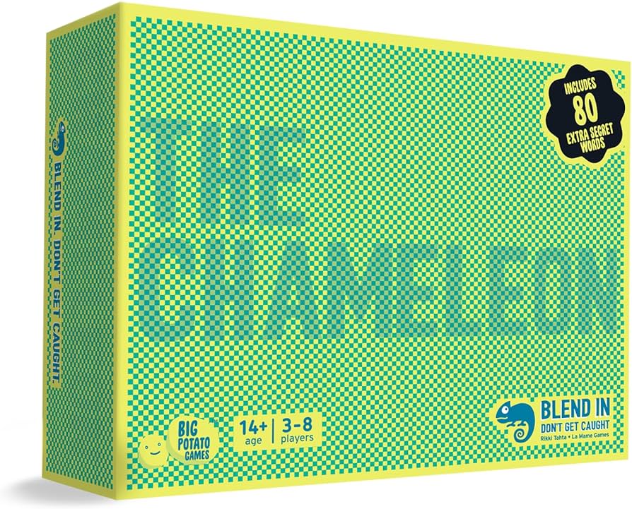 Amazon.com: The Chameleon: Award-Winning Bluffing Board Game for Family,  Adults & Friends | Includes 80 Extra Secret Words | Who is The Imposter? :  Toys & Games