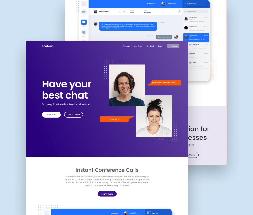 A mockup of a project