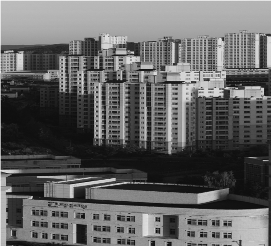 High-rise apartment buildings representing tokenized real estate on the blockchain