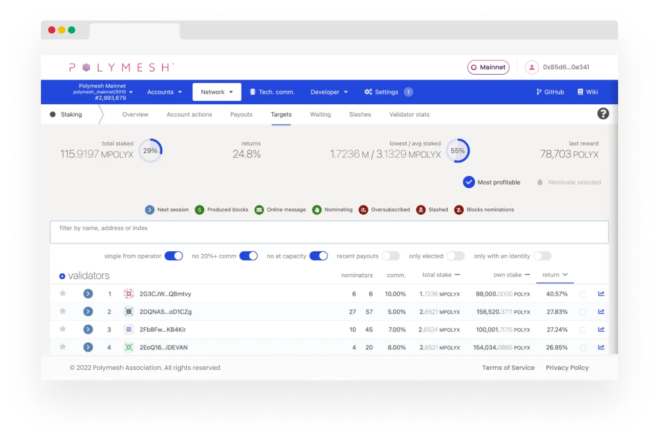 Staking rewards on Polymesh 27/05/2022
