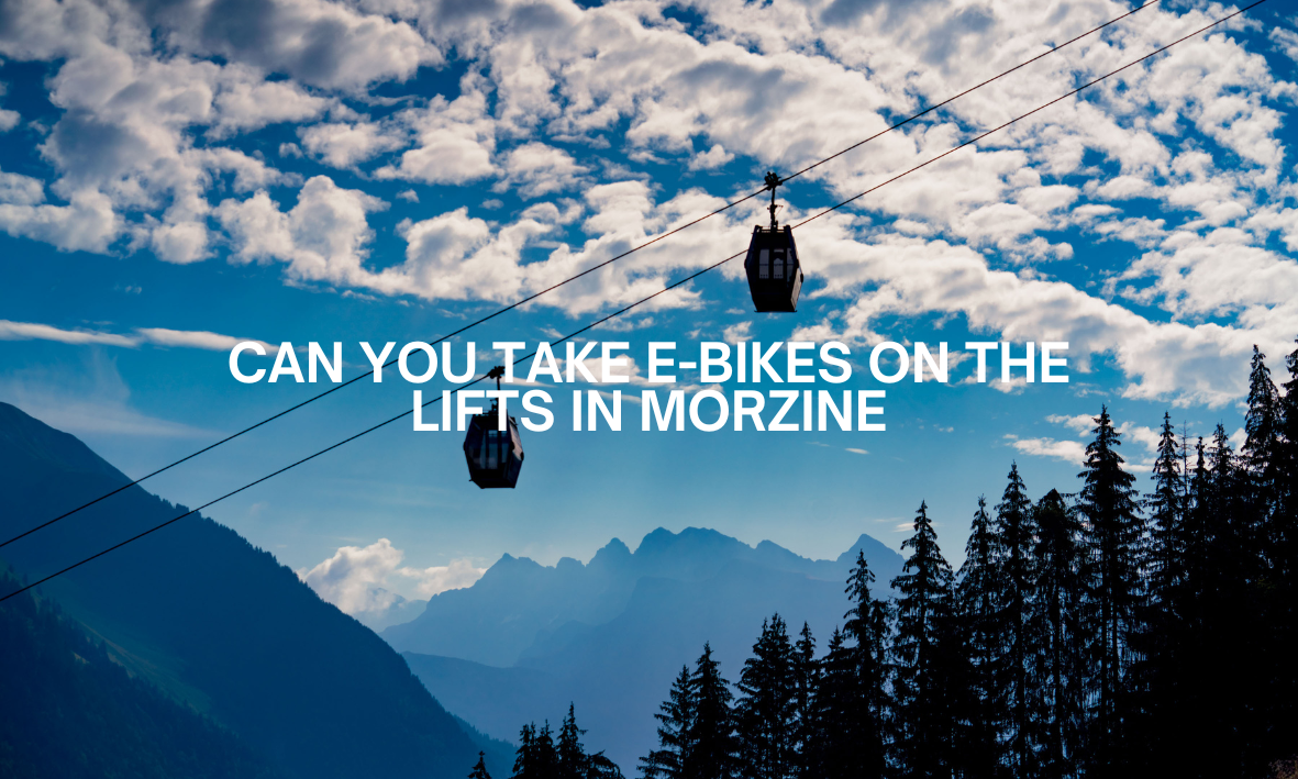 E-mountain biker riding an e-bike in Morzine