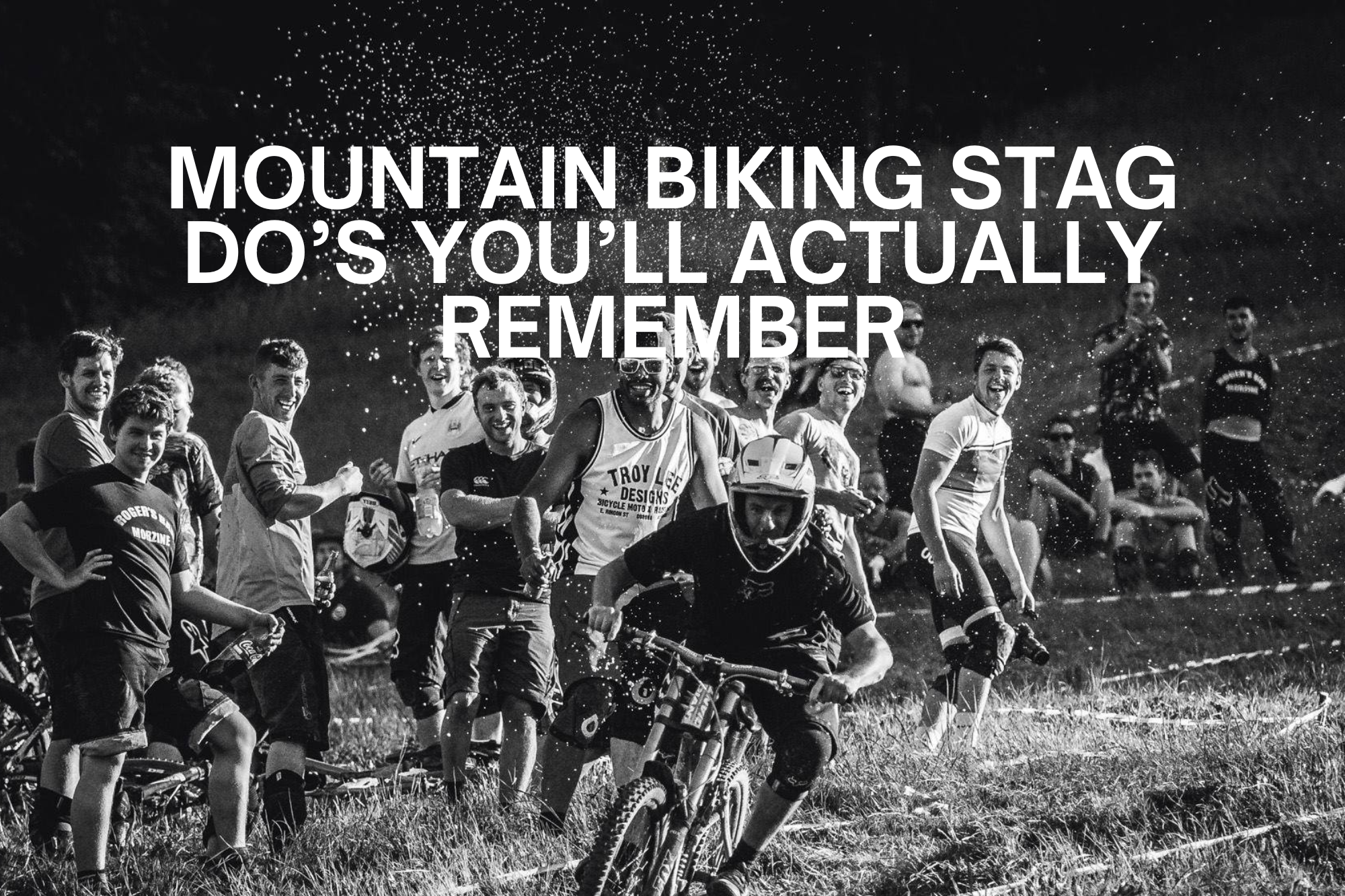 Mountain bike stag do group in Morzine