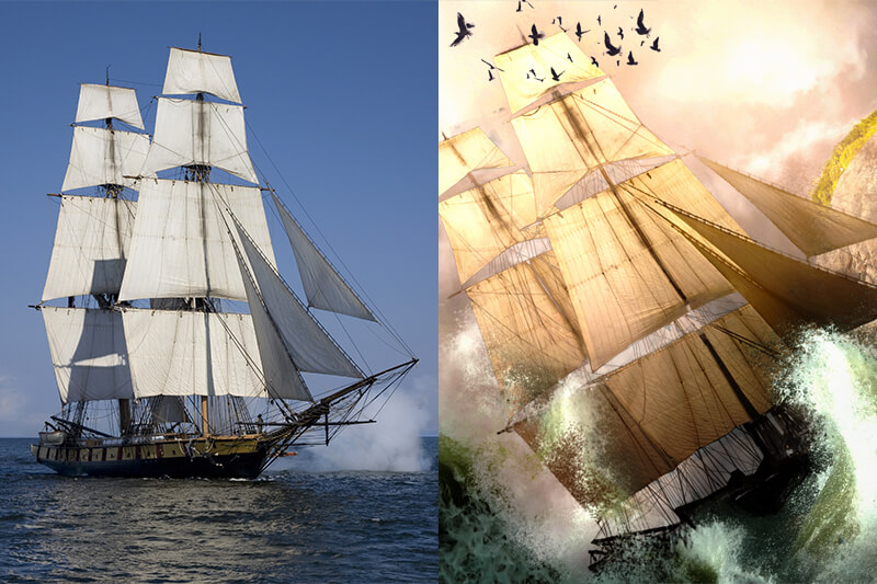 Dettaglio galeone dell'immagine vincitrice dell'Adobe Take Ten Contest
