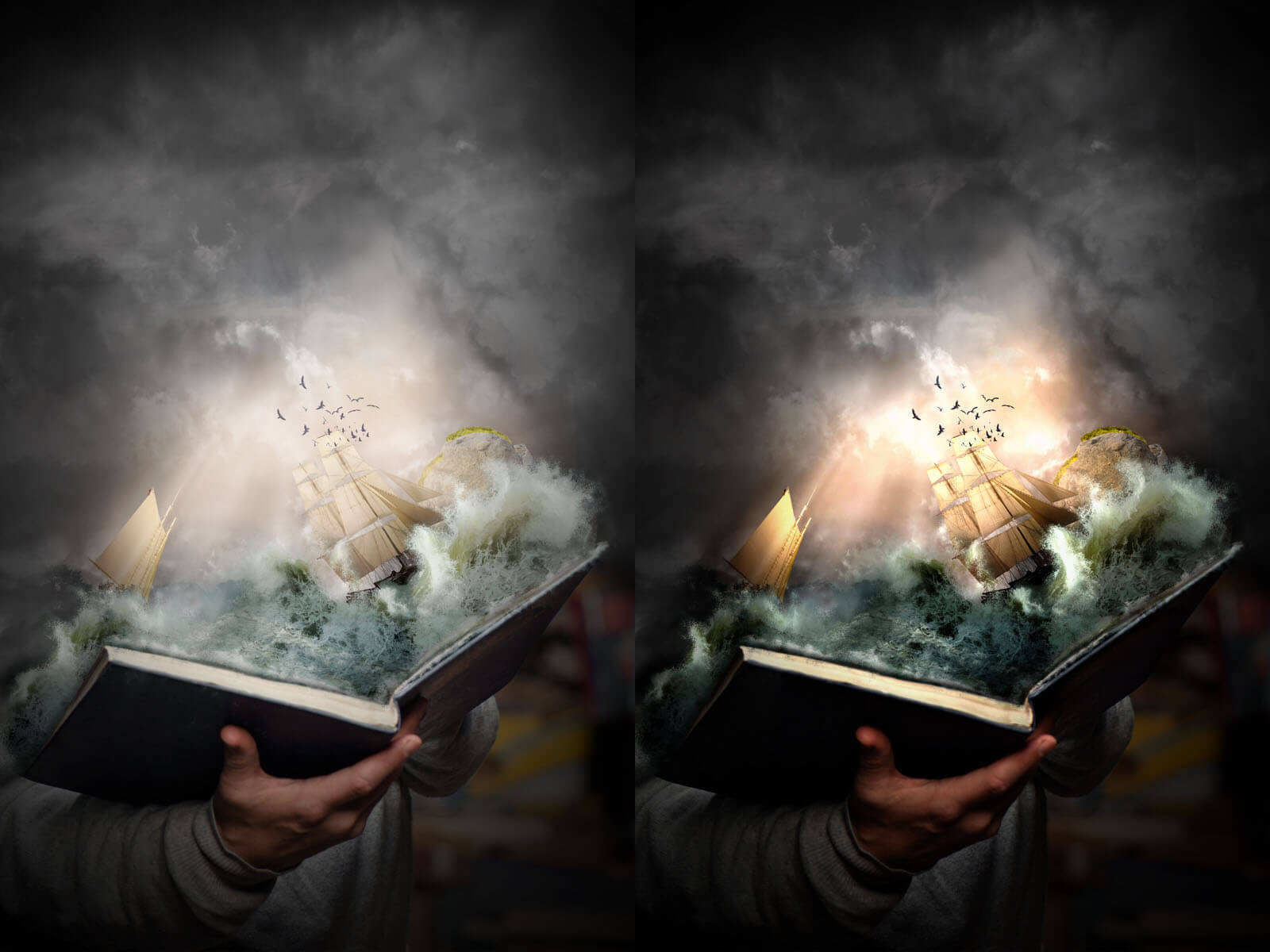 Step tre e quattro dell'immagine vincitrice dell'Adobe Take Ten Contest