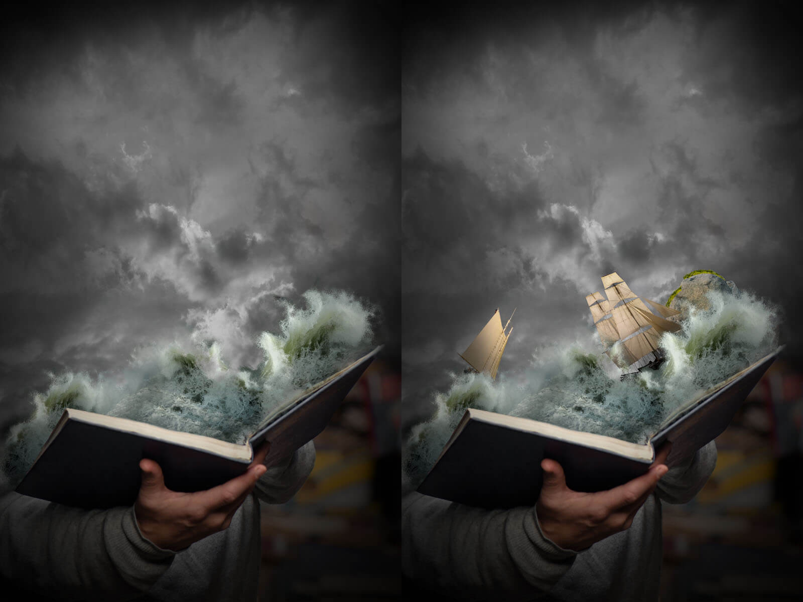 Step uno e due dell'immagine vincitrice dell'Adobe Take Ten Contest