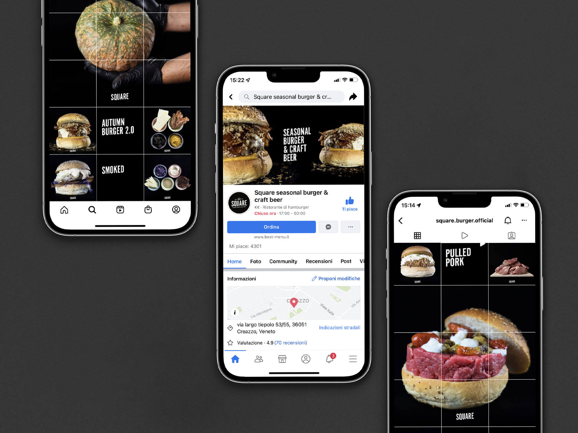 Dettaglio social di Square