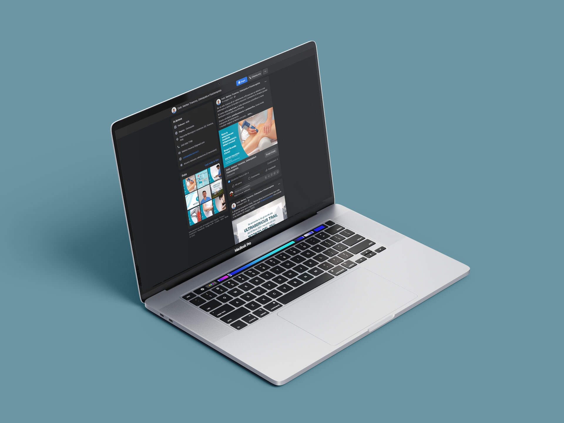 Dettaglio social Facebook di Matteo Traverso