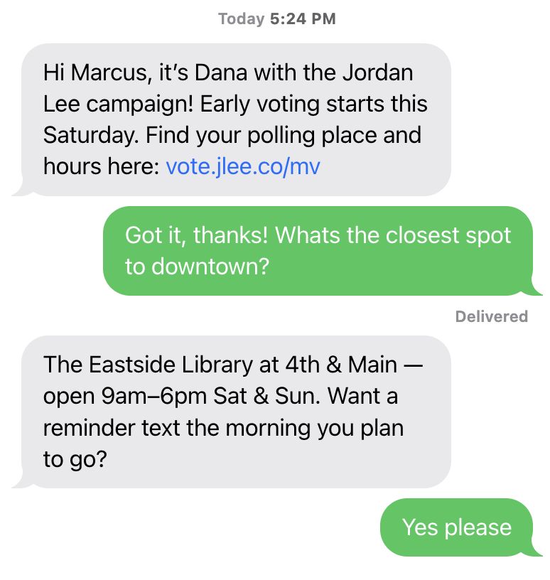 GOTV Message Example