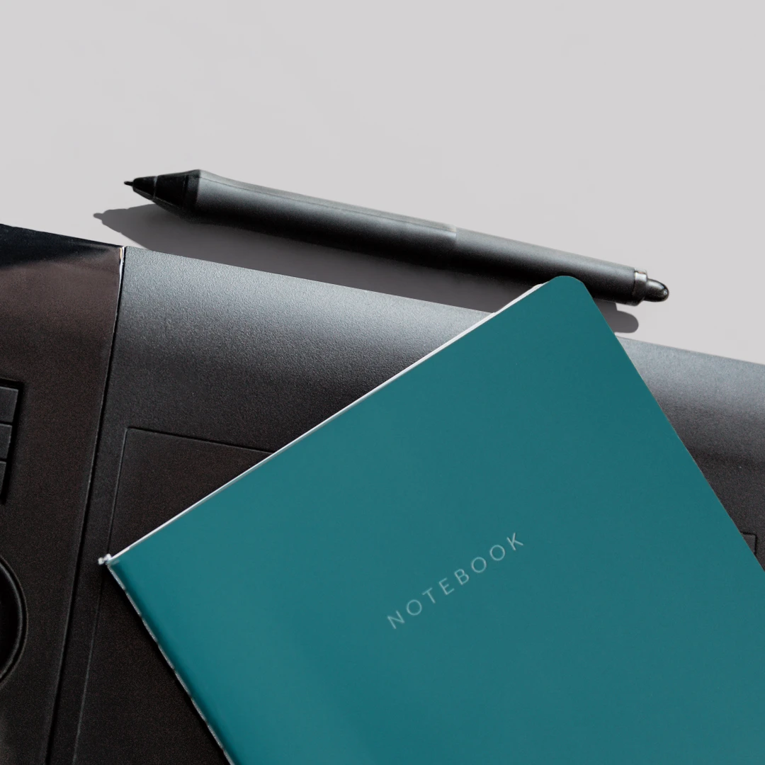 Digital tablet, pen and notebook