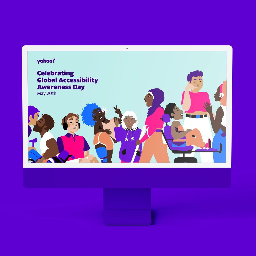 Yahoo! Celebrating Global Accessibility Awareness Day illustration, May 20th