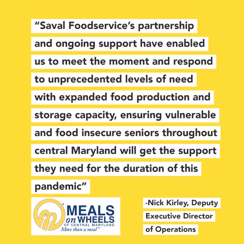 Feedback from Meals on Wheels of Central Maryland