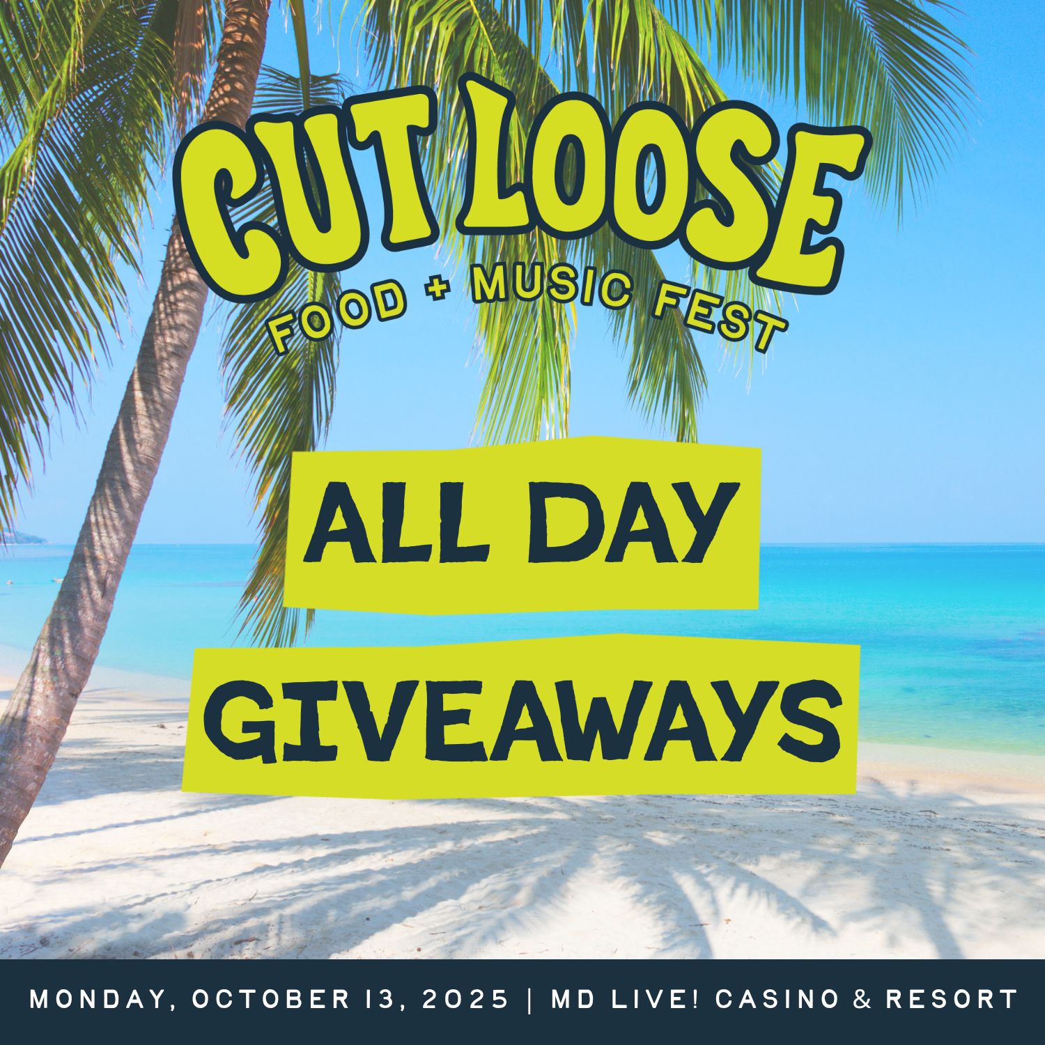 If you needed another reason to join us for Cut Loose, check out our all-day giveaways! ✨