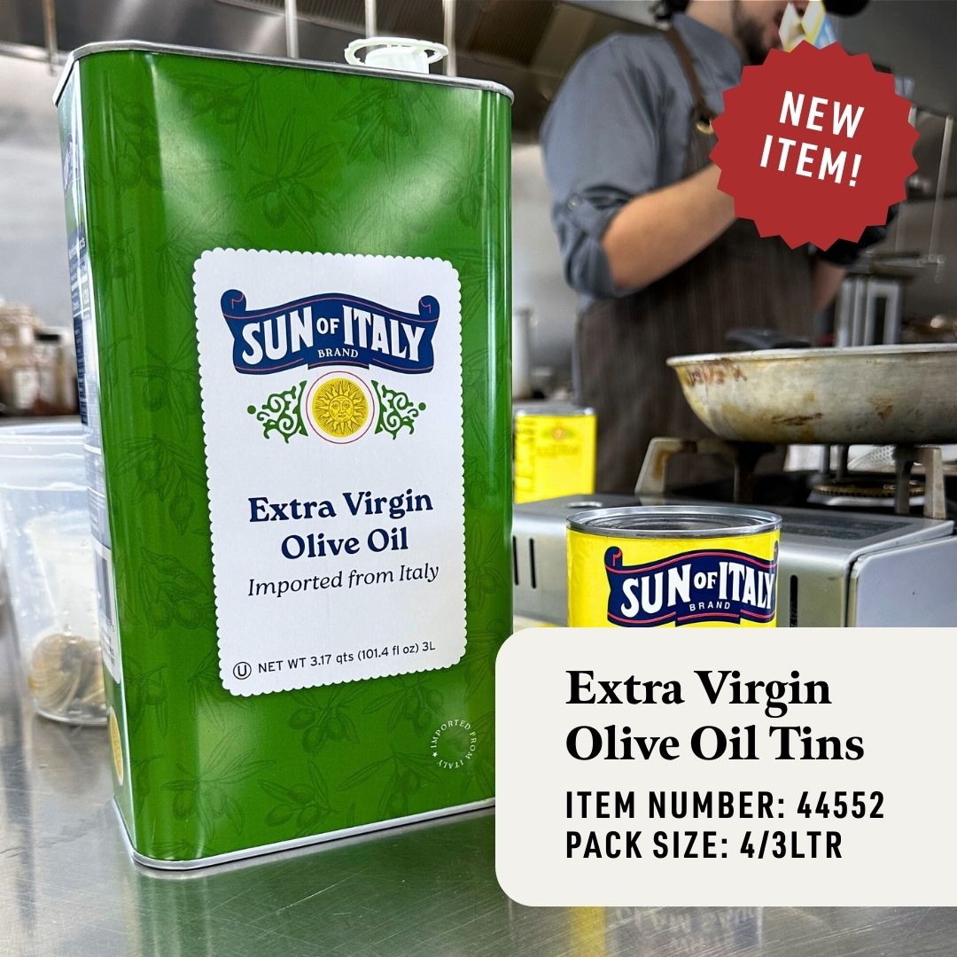 NEW in stock: Our exclusive Sun of Italy extra virgin olive oil tins are sure to be your kitchen's MVP 🫒