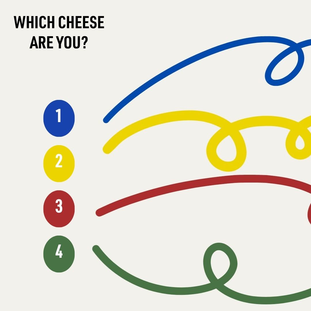 Let’s get cheesy 🧀

Pick a line, swipe to follow it, and see what kind of cheese you are!