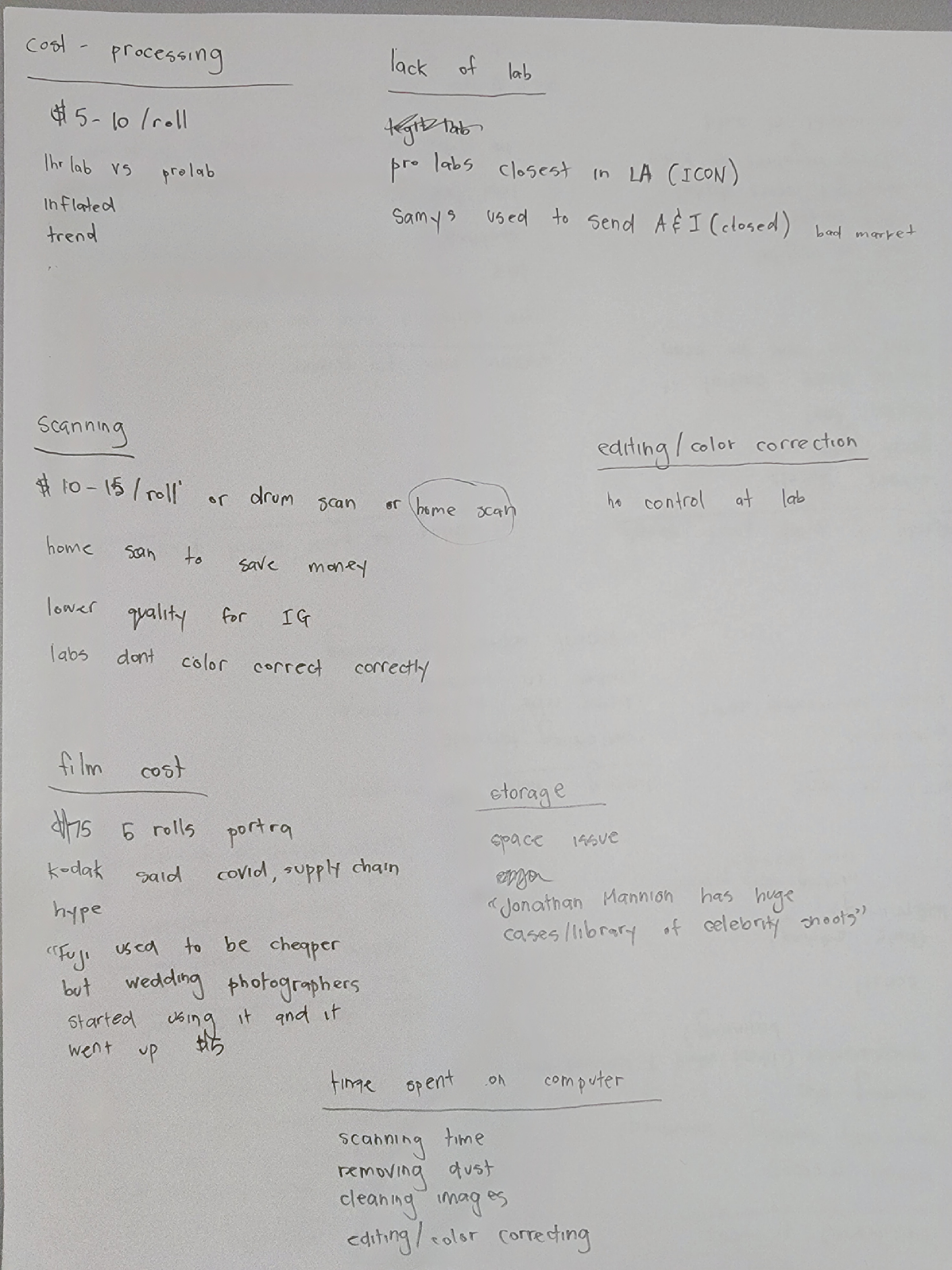 User Interview - My Notes