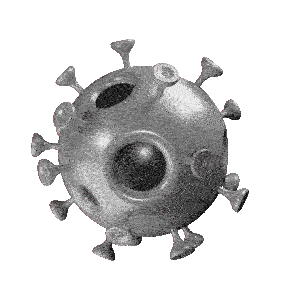 Animierte Viruszelle