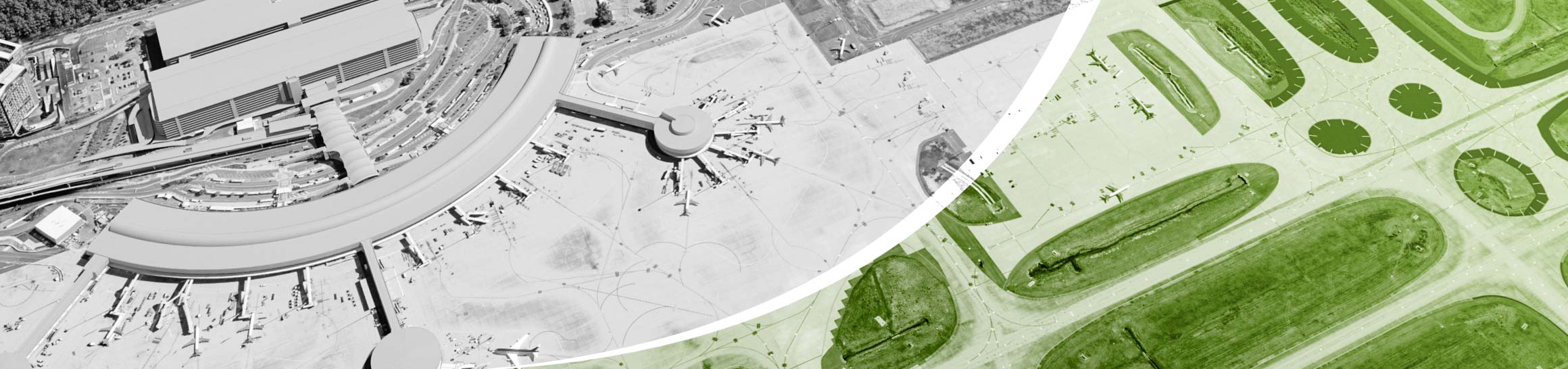 Overhead view of a airport