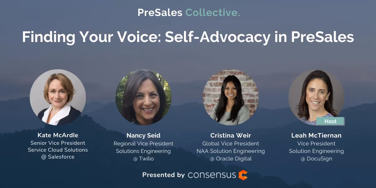 Finding Your Voice: Self Advocacy in PreSales