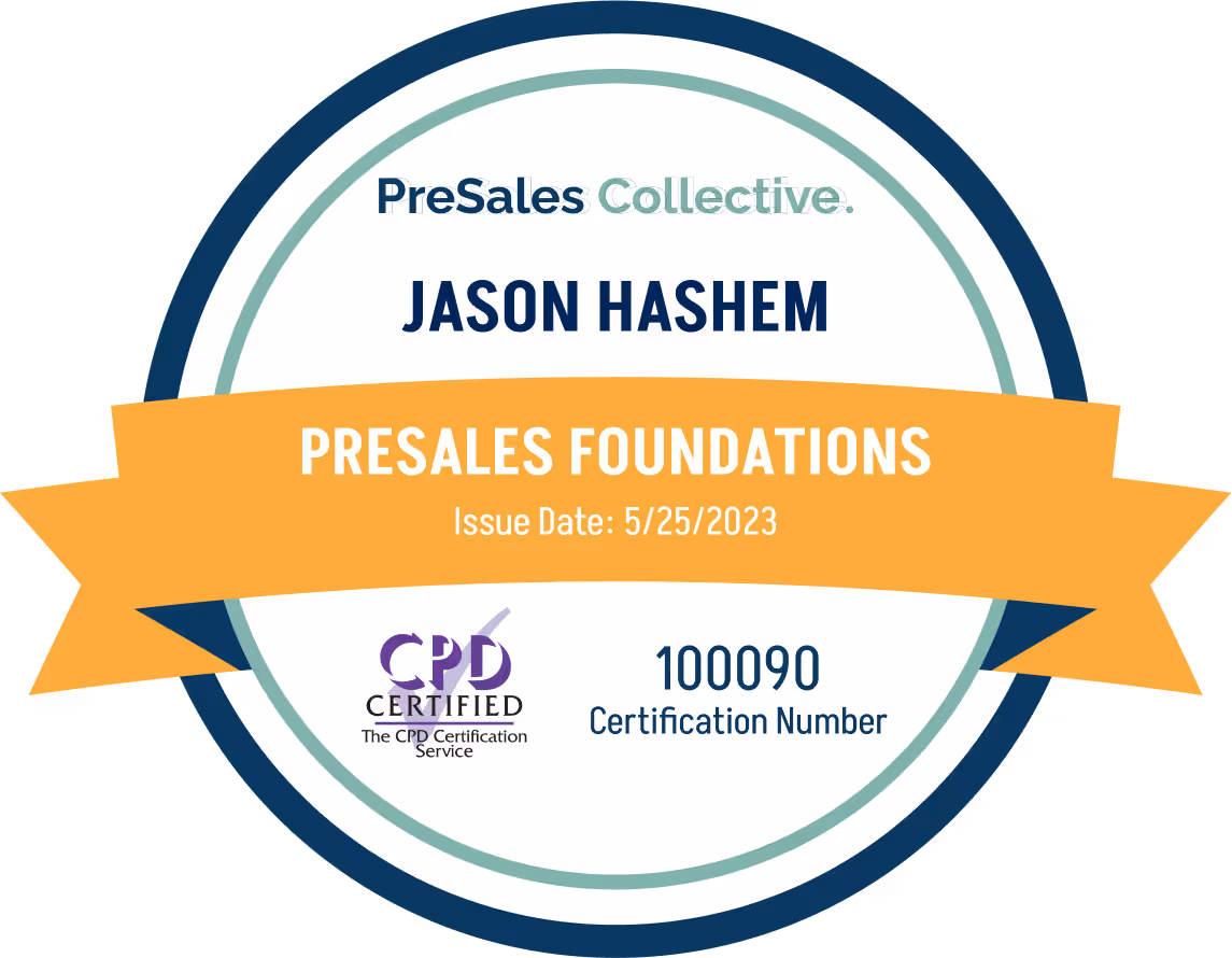 PreSales Foundations - Jason Hashem