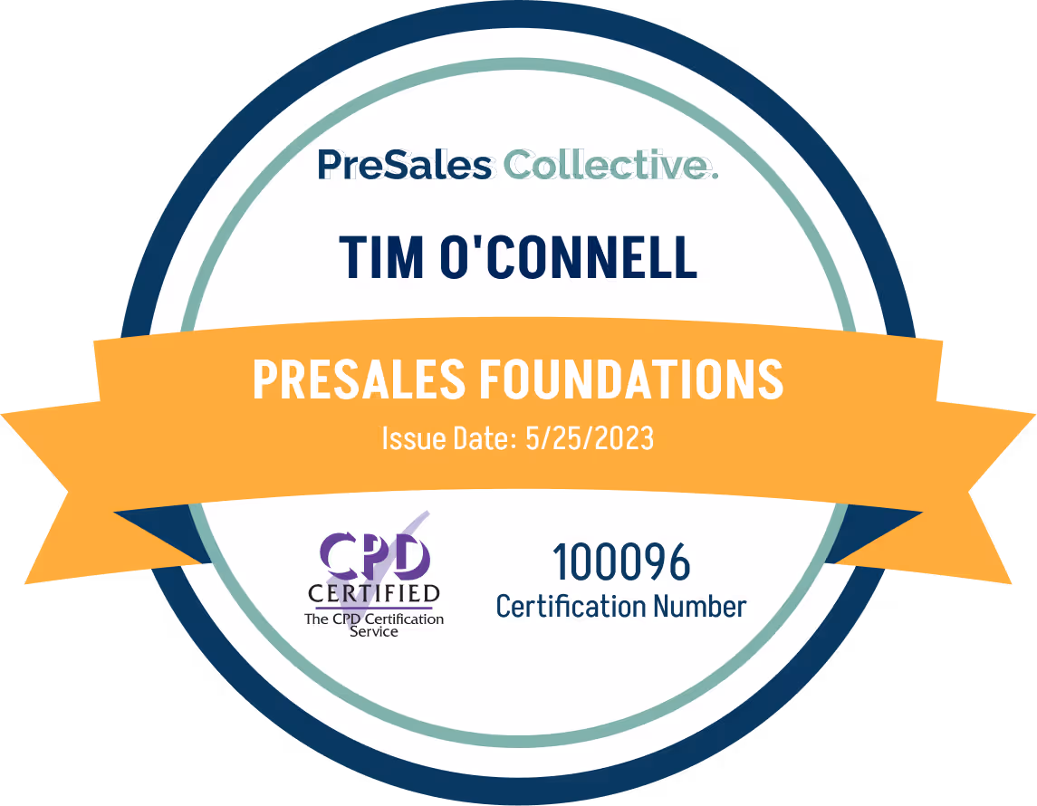 PreSales Foundations - Tim O'Connell
