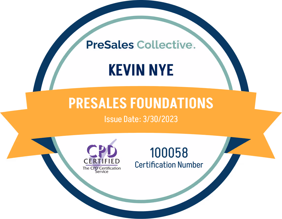 PreSales Foundations - Kevin Nye