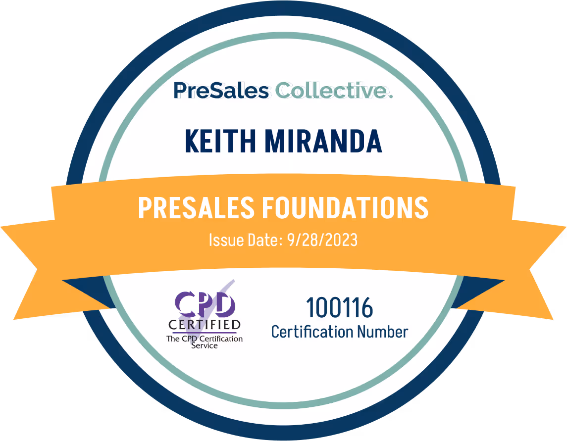 PreSales Foundations - Keith Miranda