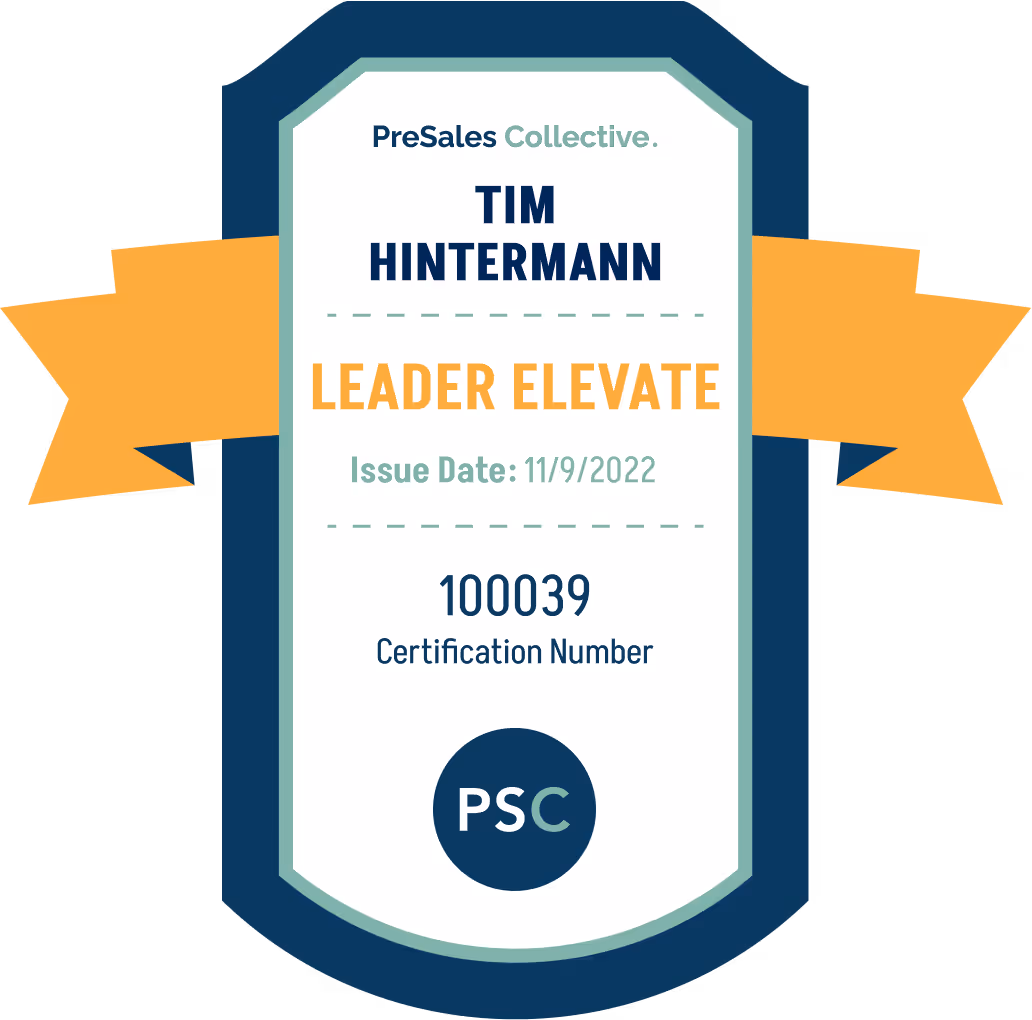 PSC Leader Elevate - Tim Hintermann