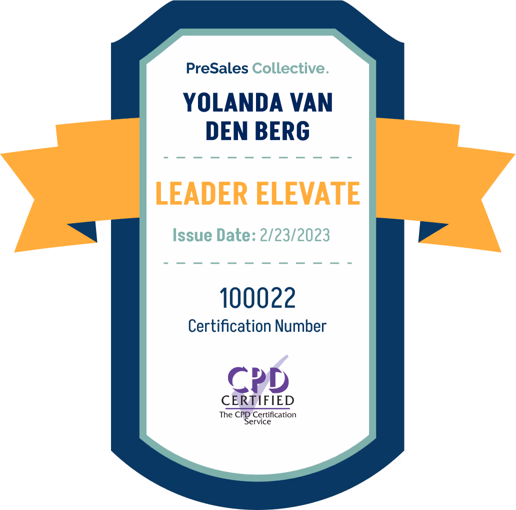 PSC Leader Elevate - Yolanda van den Berg
