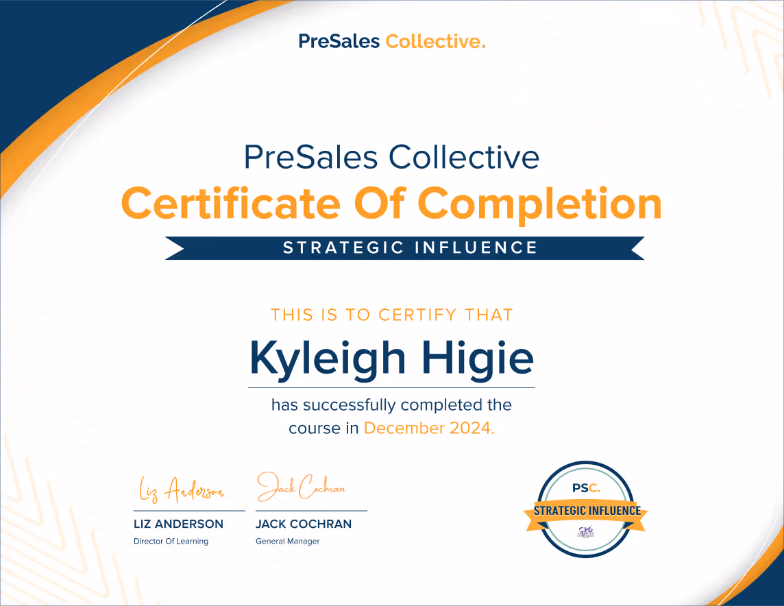 Pillars: Strategic Influence - Kyleigh Higie